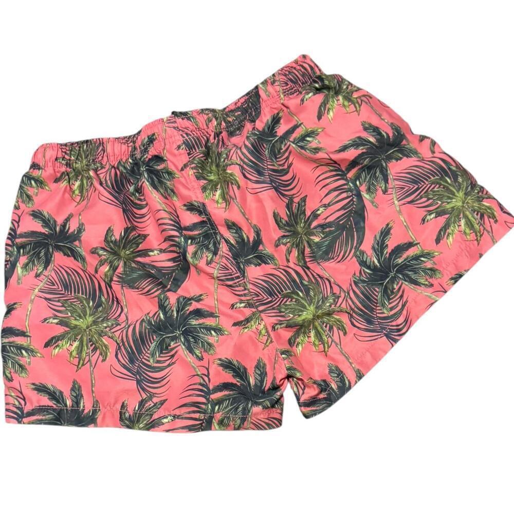 Seobean Women’s Coral Palm Print Tropical Swim Shorts Trunks Size M - Picture 2 of 6